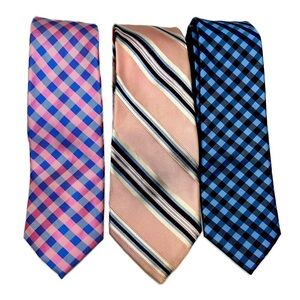 Class Club Gold Label Pastel Pink & Blue Silk Tie Bundle